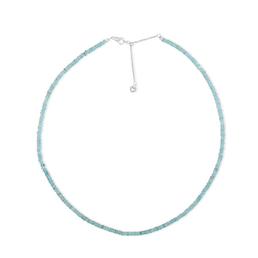 Seafoam Whisper – Aquamarine Silver Necklace