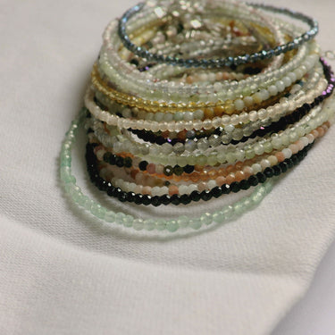 Beaded Silver Bracelet Stack