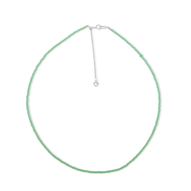 Celestine Dew - Prehnite Chalcedony Silver Necklace