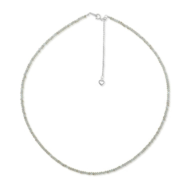Moon Milk - White Agate Silver Necklace