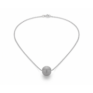 Diamond Disco Ball Sphere Pendant with Chain
