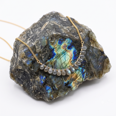 Labrodorite Drops Necklace