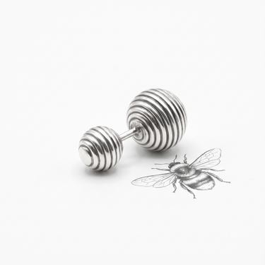 Honeycomb Silver Studs