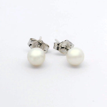 Pearl Stud Earrings - White